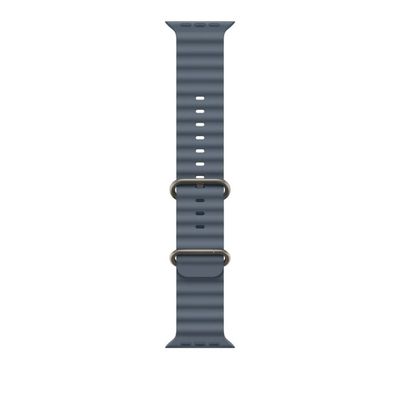 Apple Watch 49mm Band, Anchor Blue Ocean Band, Natural Titanium Finish