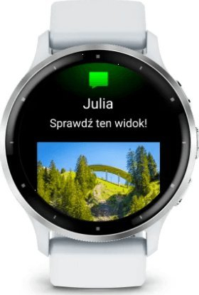 Ora e zgjuar Garmin Venu 3, 1.4", GPS, bateri gjer në 14 ditë, argjend me rrip Whitestone