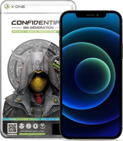 Xham mbrojtës ekrani X-One Confidential 4th Gen, Privacy, 7H, për iPhone
