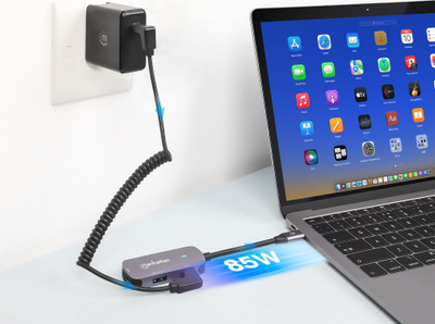 Dock USB C Manhattan 3 në 1, HDMI 4K60, USB A, Power Delivery 100W, gri