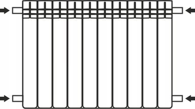 Radiator alumini Wulkan 500 Italy Diamond, 10 elemente, 1700W, i bardhë