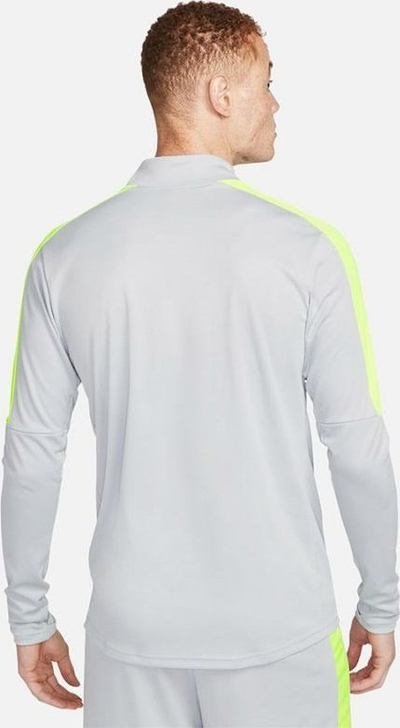 Bluzë sportive per burra Nike Dri-Fit Academy DX4294 007, me zinxhir të shkurtër, gri