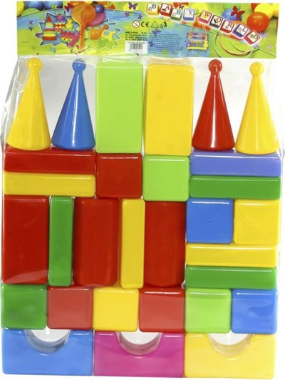 Lodra ndërtimi Baja Blocks, 30 elemente, shumëngjyrëshe