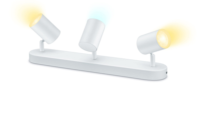 Plafonier inteligjente WiZ Imageo LED Spotlight, 3 llamba, 2700K 6500K, e bardhë