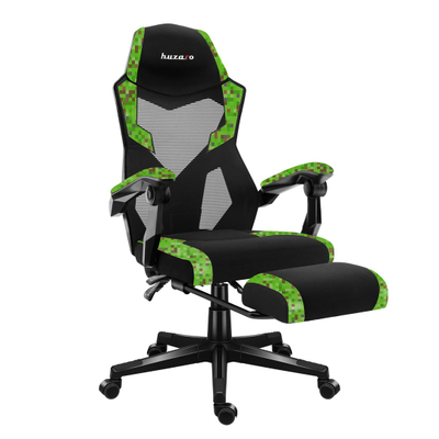 Karrige gaming Huzaro Combat 3.1 Pixel, ergonomike, mban gjer 150 kg, e zezë me jeshile