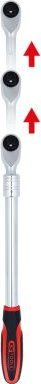 Rracë reverbile teleskopike KS Tools 935.1285, 1/2", 100 dhëmbë