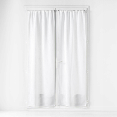 Perde Haltona, set 2 copë, transparente liri, 70x200 cm, të bardha