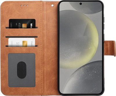 Këllëf libri xhins për telefon Xiaomi Redmi Note 14 4G, me xhepa për karta, blu