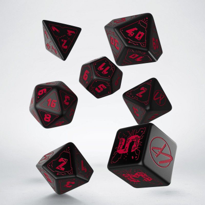 Сет коцки Q-Workshop Cyberpunk Red, квалитетна пластика, футуристички дизајн, во повеќе бои