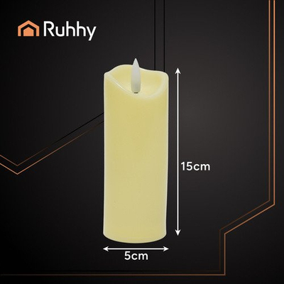 Kandil LED Ruhhy 26719, 15x5 cm, dekorativ, i bardhë