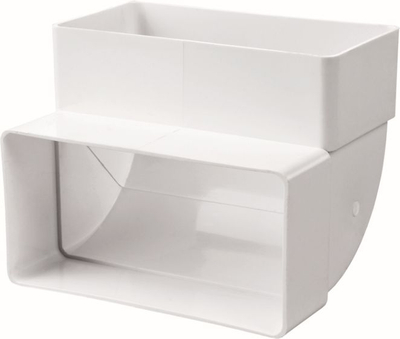 Bërryl ventilimi vertikal Vents 460, 120x60 mm, 90°, i bardhë