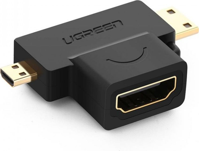 Përshtatës Ugreen HDMI Micro AV - HDMI Mini - HDMI (UGR636BLK) i zi