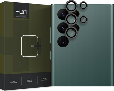 Mbrojtës xhami për kamera Hofi Camring Pro+ Samsung Galaxy S23 Ultra, alumin edhe xham, i zi