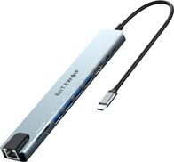 Hub USB C BlitzWolf BW-TH5, 10 në 1, HDMI RJ45, ngjyrë argjendi