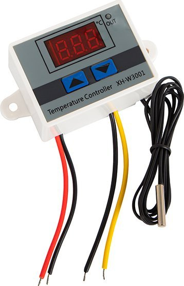 Дигитален термостат со сонда, регулатор на температура 230V, LCD екран, бел