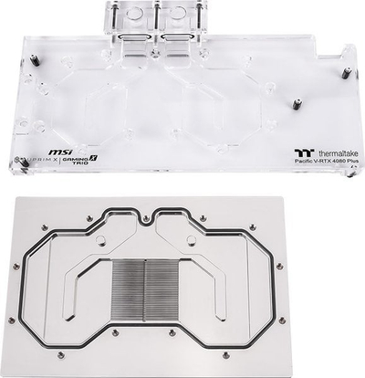 Ujëftohës Thermaltake Pacific V RTX 4080 Plus, water block për GPU, 5 V, transparent