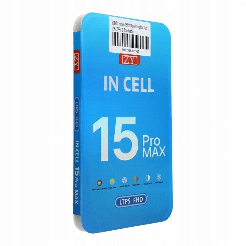 Ekran LCD OEM ZY për iPhone 15 Pro Max, me digitizer, i zi