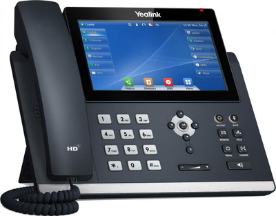 Telefoni VoIP Yealink T48U, ekran 7\", Gigabit, i zi