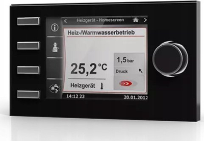 Modul kontrolli WOLF BM-2, me sensor jashtë për temperaturën, i zi