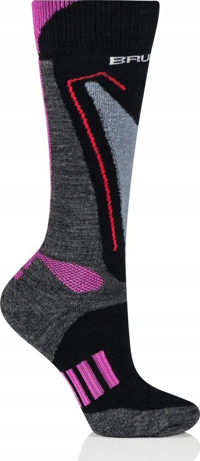 Çorape për femra Brubeck Snow Force Light, merino, madhësia 39 41, gri e hapur rozë