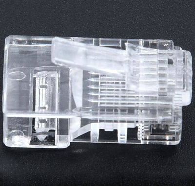 Set konektorë rrjeti BIT RJ45 RJ1A, 8P8C, 100 copë, transparent