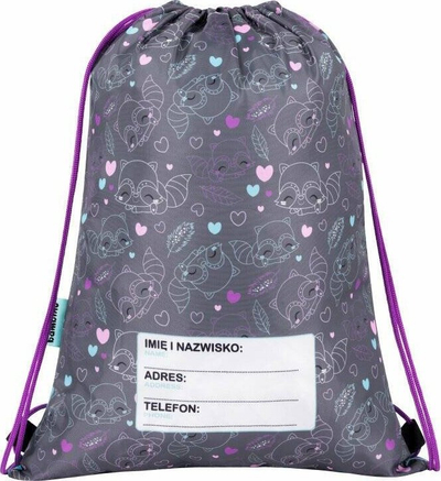 Спортска чанта Bambino Shoe Bag Racoon, за обувки и облека, отпорна на влага, шарена