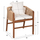 Karrige druri teak me litar & jastëkë 60×62×74–88 cm (HM9455.01)