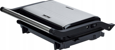 Grill elektrik panini MPM MGR-13M, 1000W, pllaka jo ngjitëse, inox i argjendtë