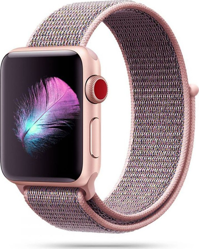 Rrip Tech-Protect Nylon për Apple Watch 1/2/3/4/5/6, 38/40mm, rozë