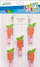 Pinca dekorative druri Craft with Fun Carrot, set 5 copë, portokalli