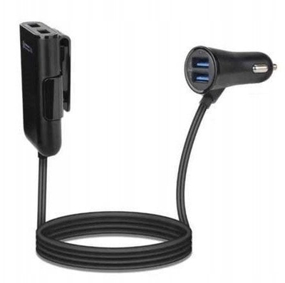 Karikues makine Gembird 4 porta USB, për ulëset e përparme, i zi