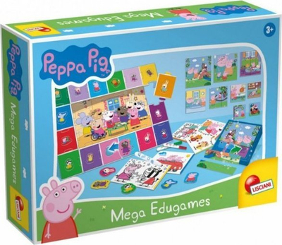 Set lojërash edukative Lisciani Mega Peppa Pig, puzzle progresive, për fëmijë 3+