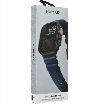 Rrip Apple Watch Rocky Point Band, 46mm 49mm, Atlantic, me aksesorë të zinj