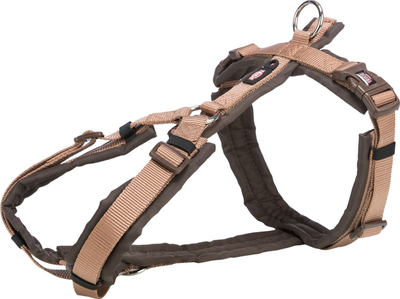 Kapëse trekking për qen Trixie Premium, S 36–44 cm, brez 15 mm, karamel kafe