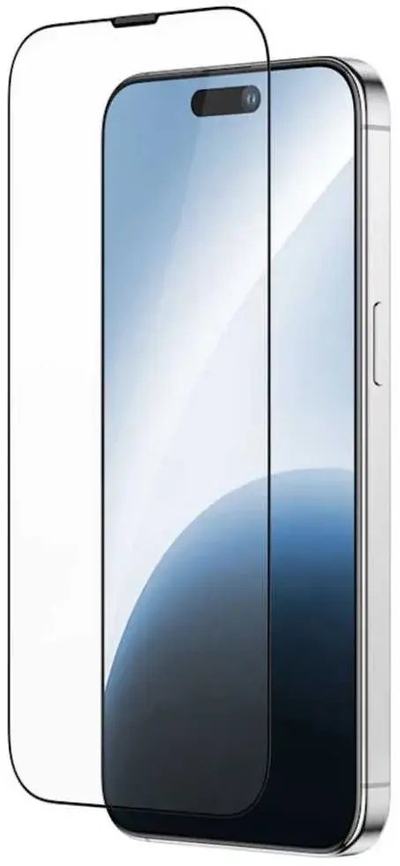 Stakllë mbrojtëse Evelatus për iPhone 16 Pro 17, 2.5D Full Cover, anti statike, e zezë