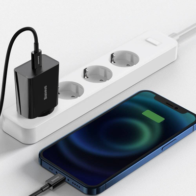 Karikues rrjeti Baseus Speed Mini Quick Charger 1C, 20W PD, i zi