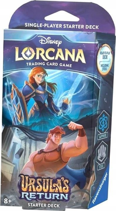 Сет картички за игра Ravensburger Дизни Лоркана Ursula's Return Chapter 4, стартен шпил Sapphire Steel, TCG