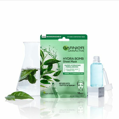 Maskë hidratuese Garnier me çaj të gjelbër, 1 copë