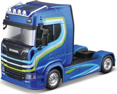Model kamioni Bburago Street Fire Haulers Scania S730, shkalla 1:43, blu