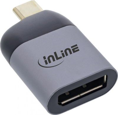 Adapter USB InLine USB C në DisplayPort, 8K 60Hz, gri