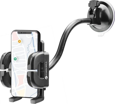 Mbajtëse telefoni ForCell Regular, për makinë, krah fleksibël 27 cm, e zezë
