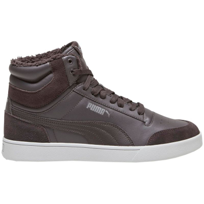 Патики Puma Shuffle Mid Fur Flat M 387609 03, за мажи, со крзно, бели