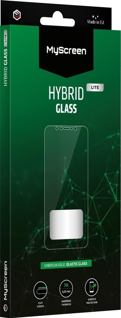 Xham mbrojtës MyScreen Hybrid Glass Lite për iPhone 13 13 Pro, 7H, transparent