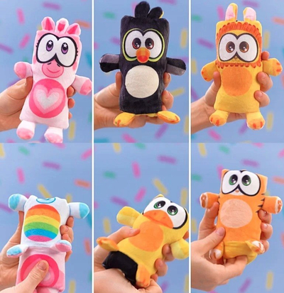 Lodër pelushi Dublusie kangur panda, dy anëshe, material i butë, shumëngjyrëshe