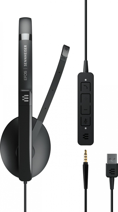 Kufje me tela Epos ADAPT 165 USB II, stereo, mikrofon që heq zhurmën, të zeza