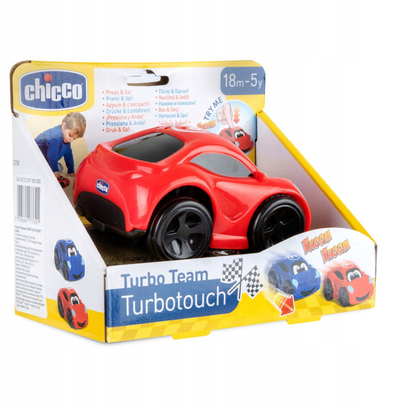 Makina lodër Chicco Turbo Touch Sportiva, për fëmijë 18-60m, e kuqe