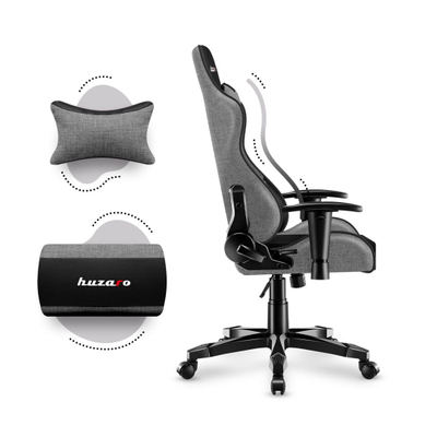 Karrige lojërash për fëmijë Huzaro Ranger 6.0, 100-160 cm, 130 kg, e hirtë