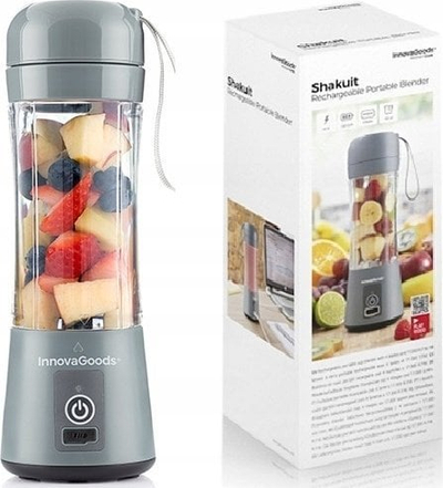 Mikser portativ InnovaGoods Shakuit, 380ml, karikim me USB, i bardhë