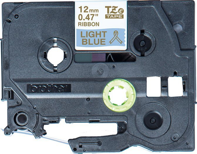 Rrip etiketa Brother TZE-RL34, 12mm x 4m, ari mbi blu