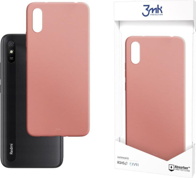 Kapak telefoni 3MK Matt Case Xiaomi Redmi 9A 9AT, TPU, rri me karikim wireless, rozë mat